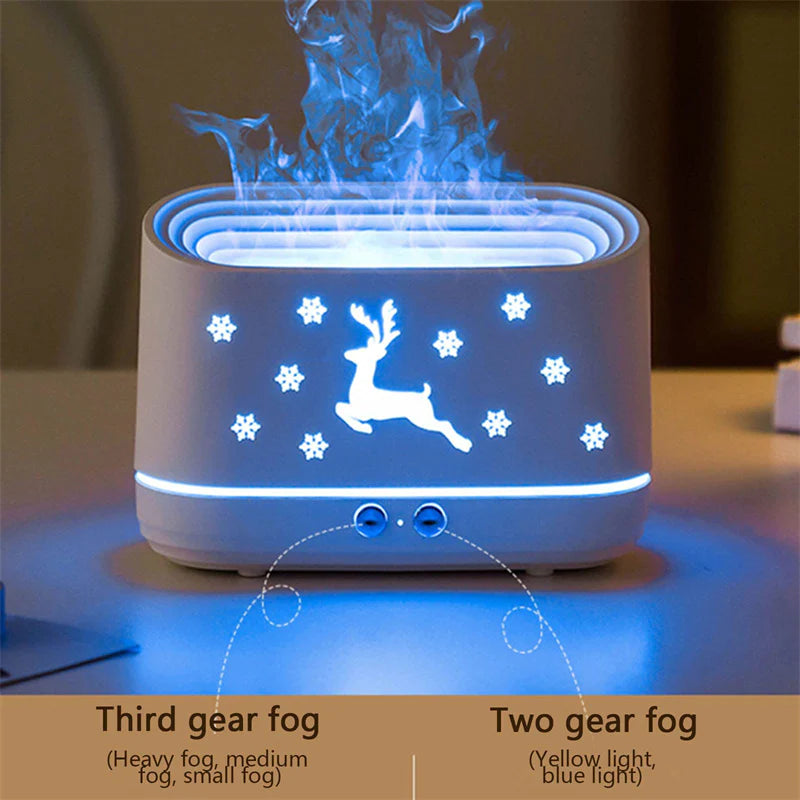 LuminaElk™ Cozy Flame Diffuser & Atmosphere Lamp
